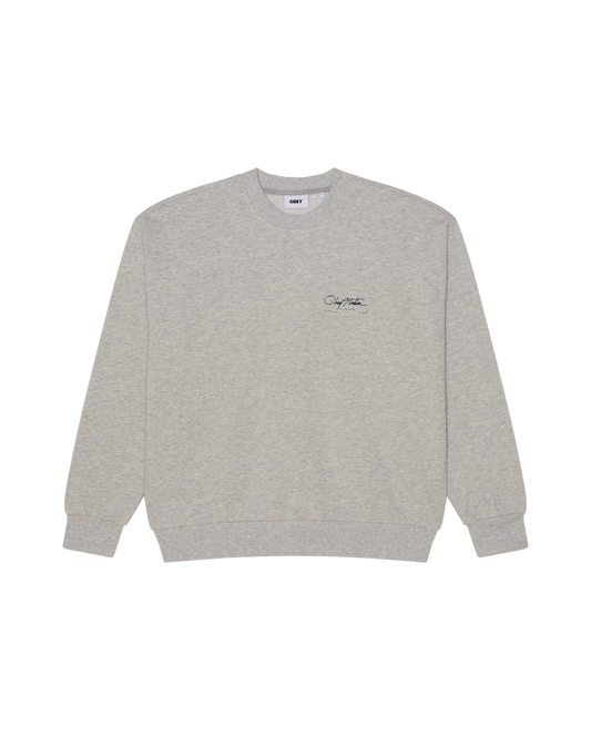 OBEY AUTOGRAPH CREW ASH GREY 