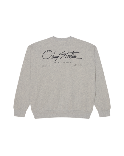 OBEY AUTOGRAPH CREW ASH GREY 