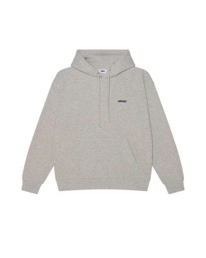 OBEY LEAGUE PULLOVER HOODIE ASH GREY 