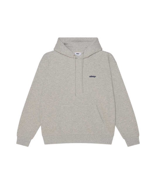 OBEY LEAGUE PULLOVER HOODIE ASH GREY 