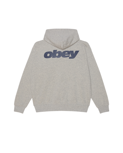 OBEY LEAGUE PULLOVER HOODIE ASH GREY 