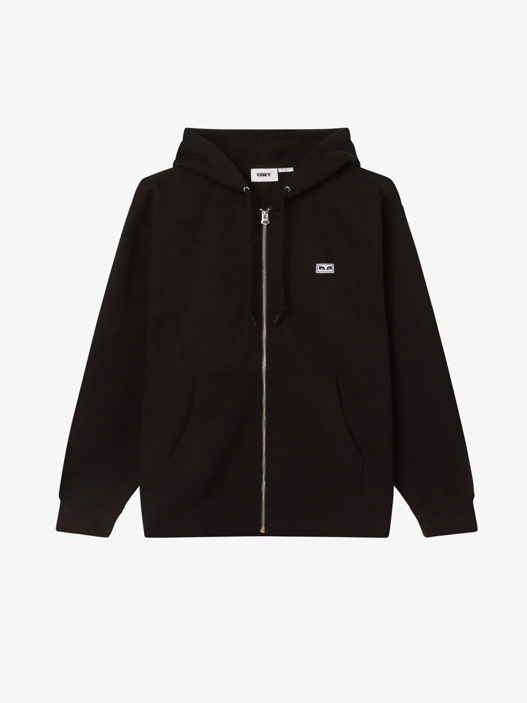 OBEY EST. WORKS EYES ZIP HOOD BLACK 