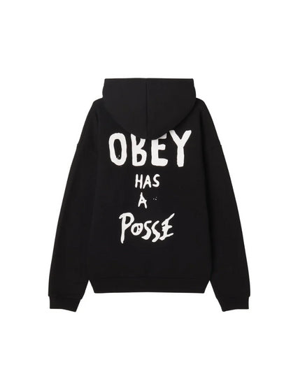 OBEY POSSE EXTRA HEAVY HOOD BLACK