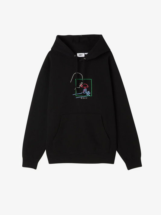 OBEY MAGIC HOOD PULLOVER BLACK