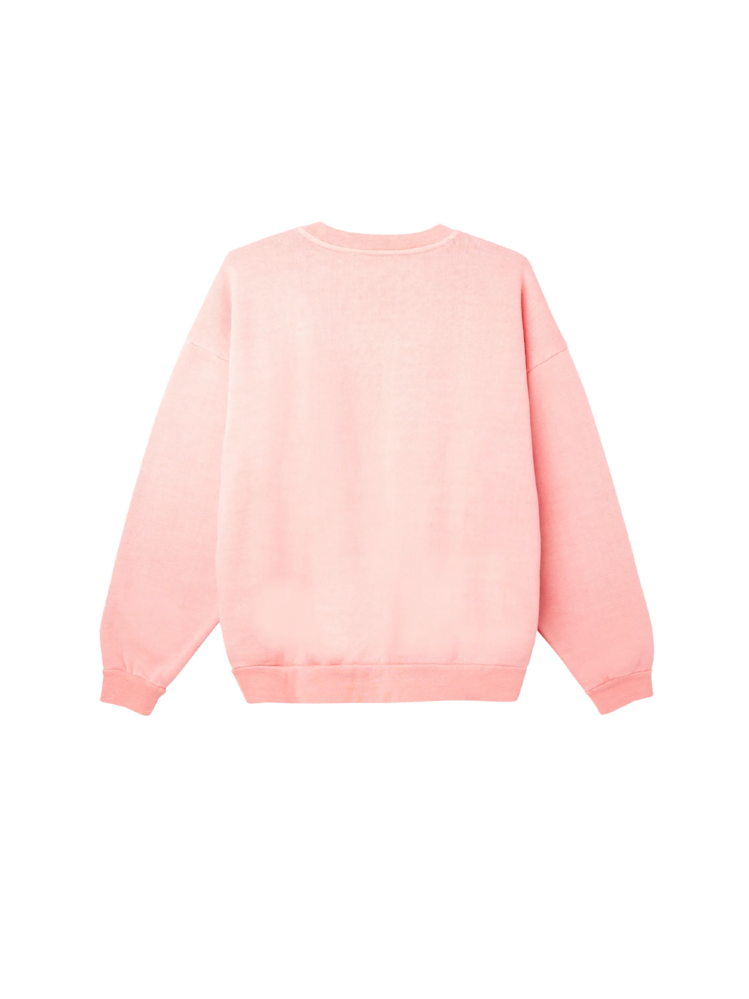 OBEY LOWERCASE PIGMENT CREWNECK SHELL PINK
