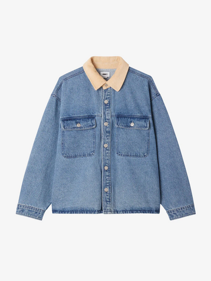 OBEY IDRIS SHIRT JACKET LIGHT INDIGO