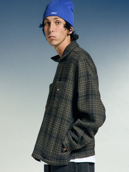 OBEY PARKER ZIP SHIRT JACKET ROSIN