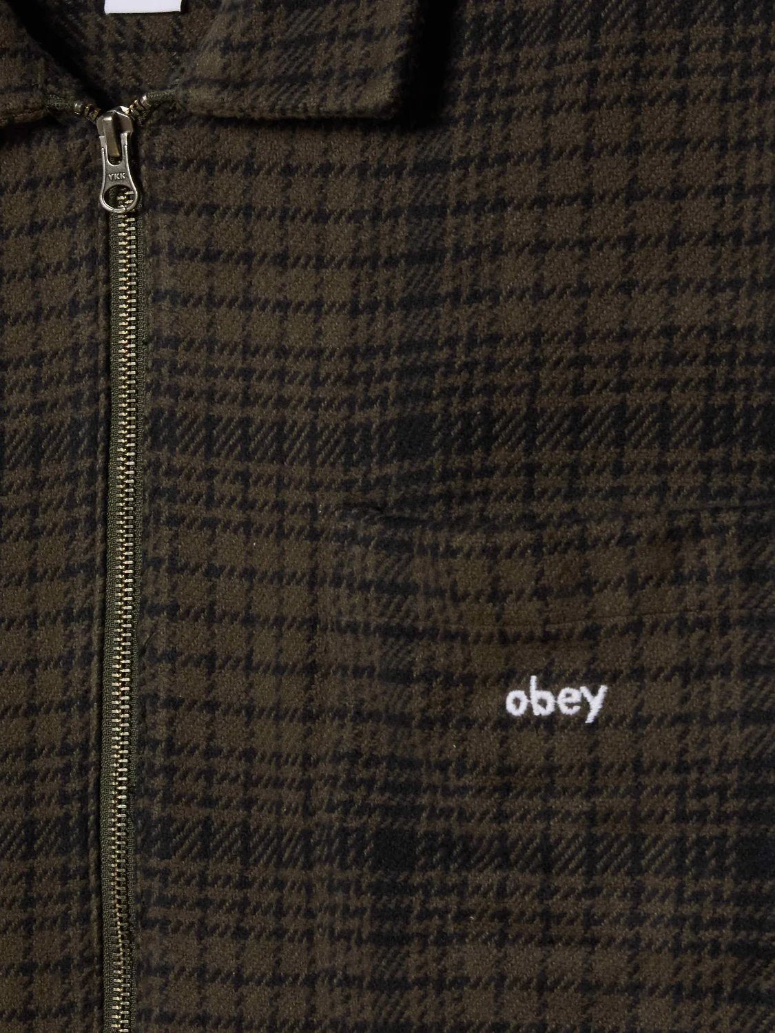 OBEY PARKER ZIP SHIRT JACKET ROSIN