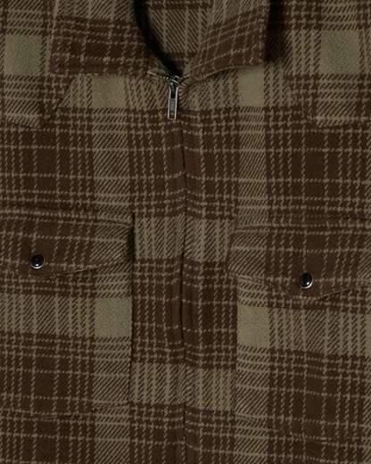 OBEY WILLIE ZIP SHIRT JACKET TURKISH COFFEE