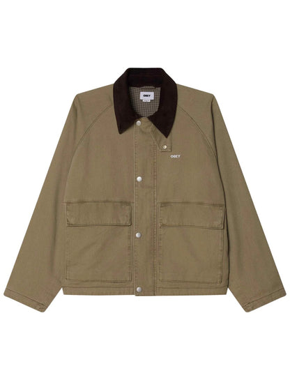 OBEY CADEN WORK JACKET MERMAID FADED WASH