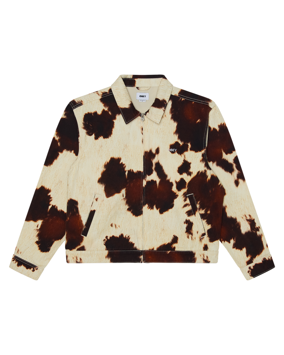 OBEY WORKSHOP JACKET COW PRINT 