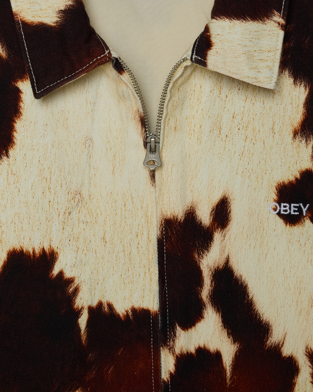 OBEY WORKSHOP JACKET COW PRINT 