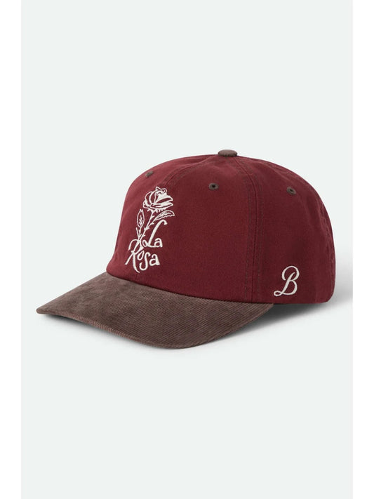 BRIXTON LA ROSA ADJUSTABLE HAT DARK BRICK/WALNUT BROWN CORD
