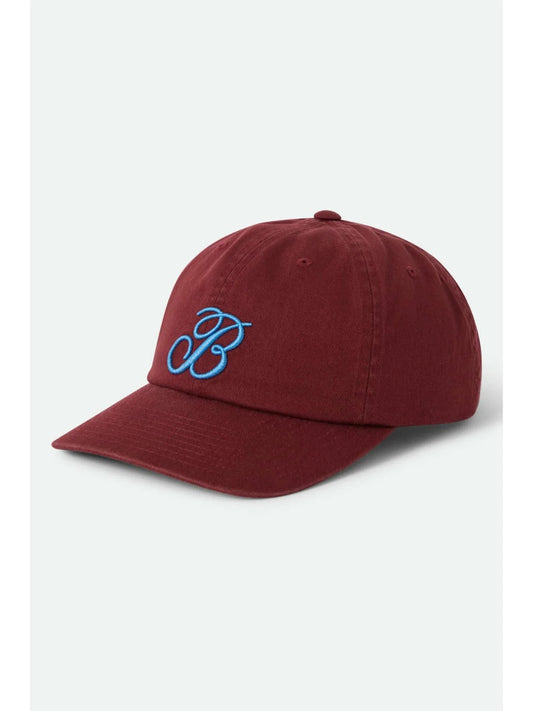 BRIXTON LE B ADJUSTABLE HAT DARK BRICK 