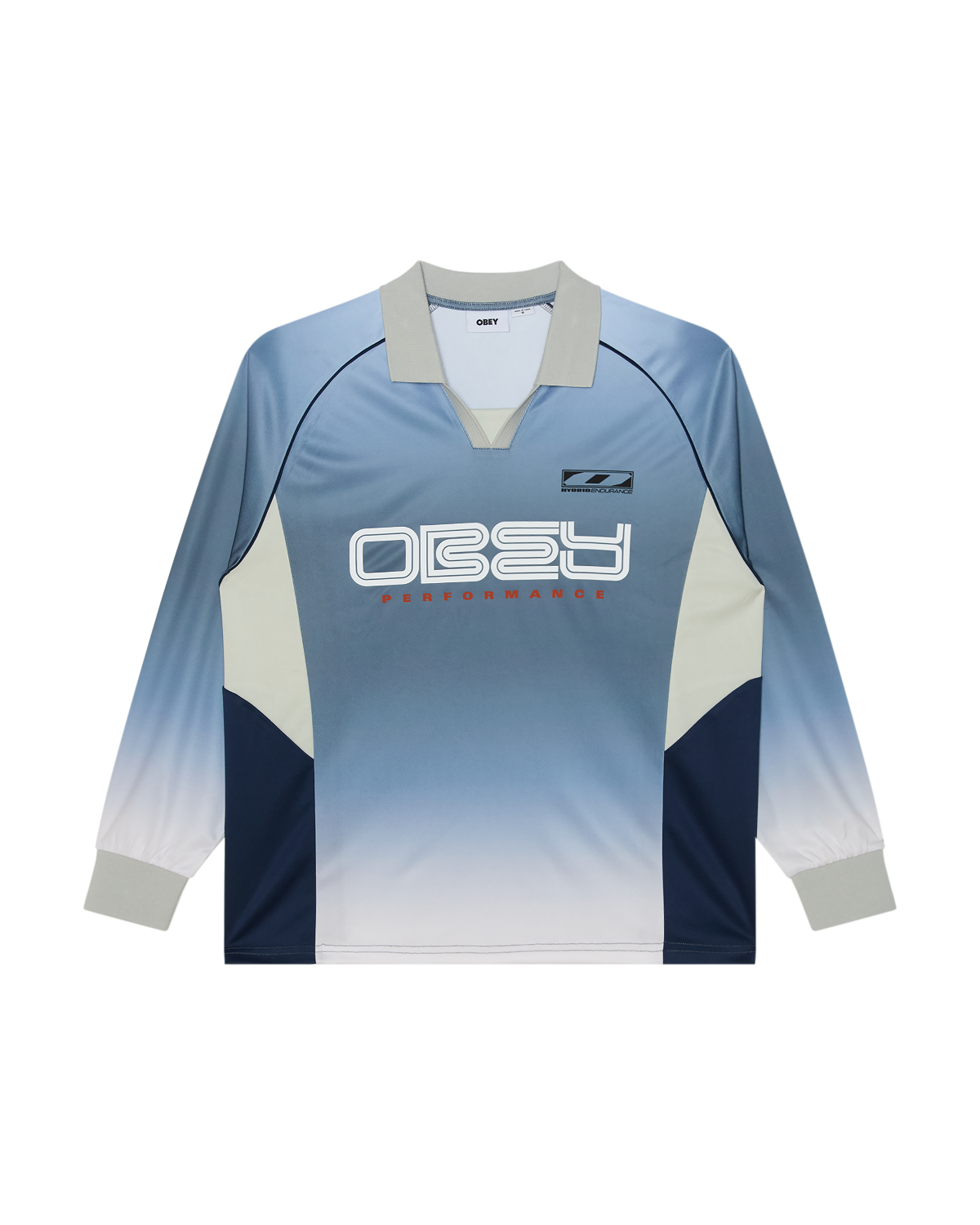 OBEY SPECTRUM '89 COLLARED JERSEY NAVY GRADIENT 