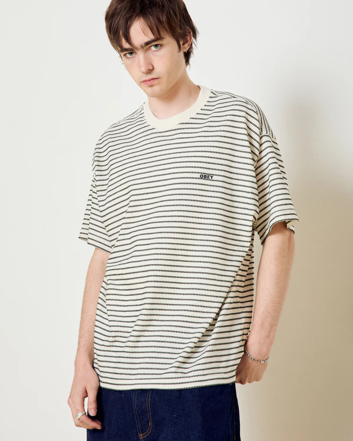 OBEY EDWIN TEE CREAM MULTI 