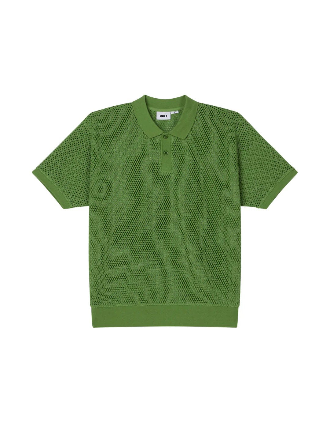 OBEY SARATOGA MESH POLO SS PIQUANT GREEN