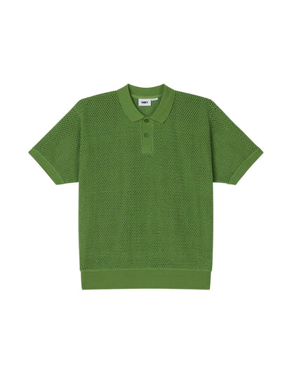 OBEY SARATOGA MESH POLO SS PIQUANT GREEN