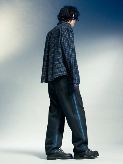 OBEY CLASSIC BAGGY SPRAY DENIM INDIGO SPRAY