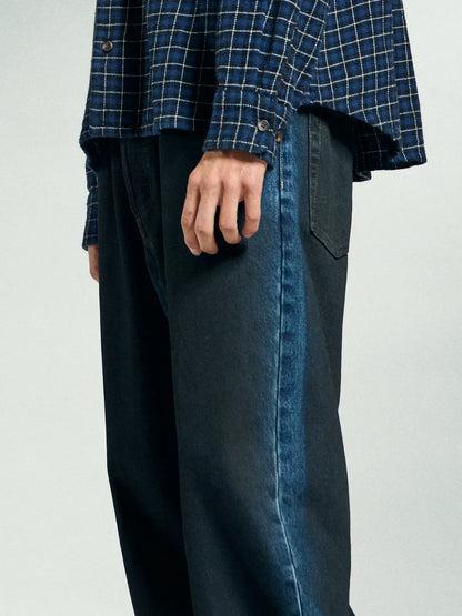 OBEY CLASSIC BAGGY SPRAY DENIM INDIGO SPRAY