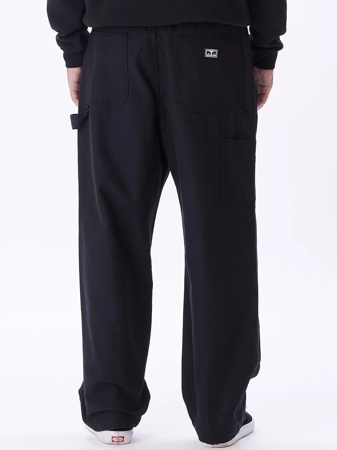 OBEY BIG TIMER TWILL DOUBLE KNEE PANT BLACK BACK