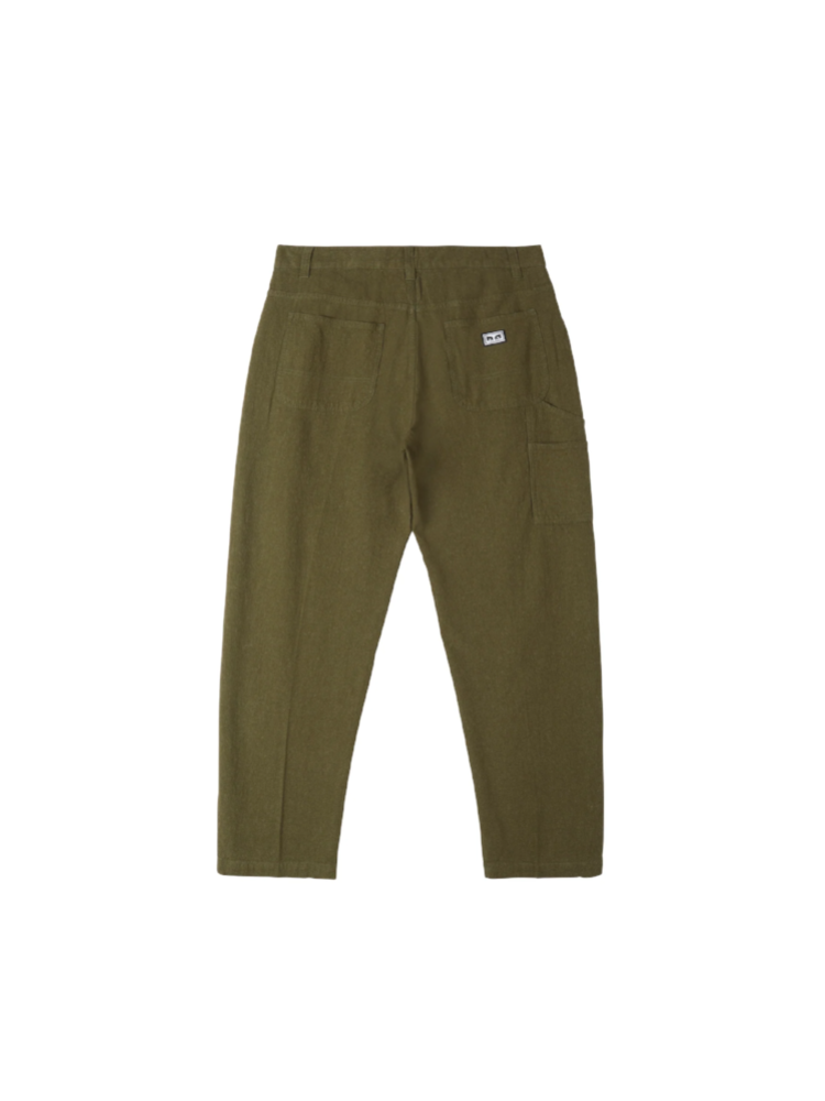 OBEY HARDWORK LINEN CARPENTER PANT RECON ARMY
