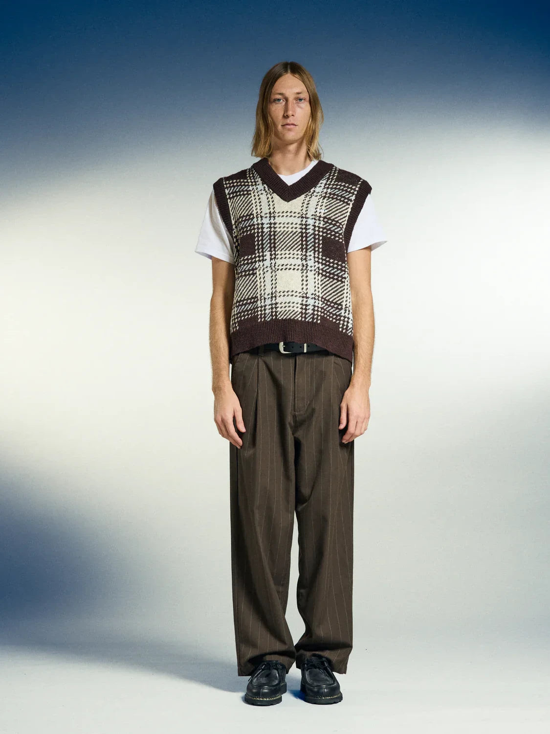 OBEY DEAN STRIPE PLEATED PANT WREN