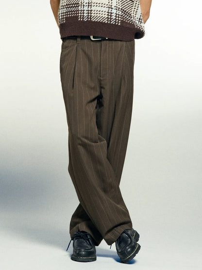 OBEY DEAN STRIPE PLEATED PANT WREN