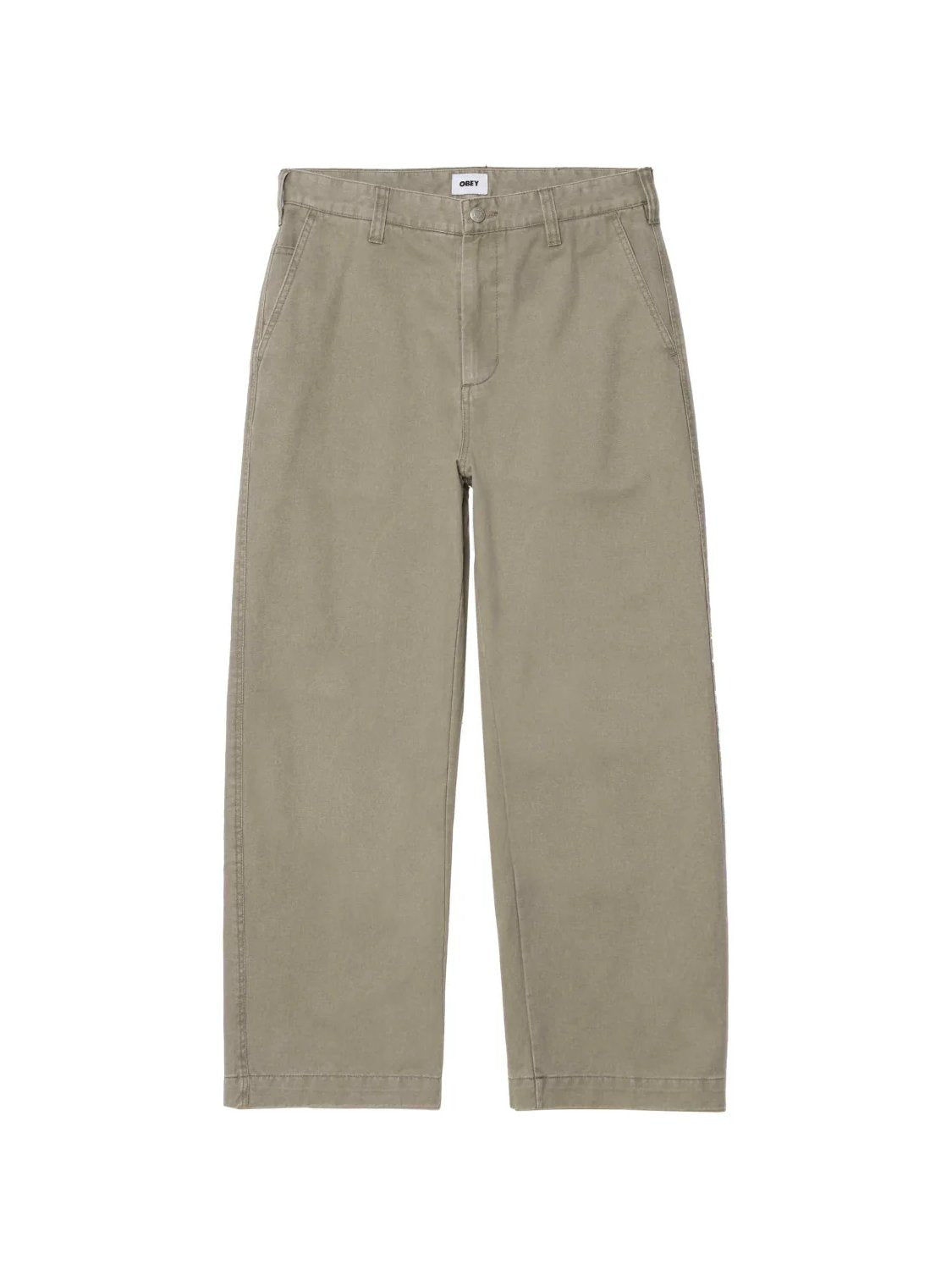 OBEY BIGWIG GIANT CHINO PANT SMOKEY OLIVE FADED WASH