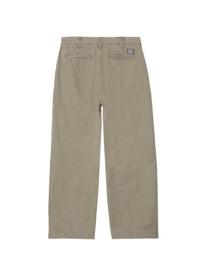 OBEY BIGWIG GIANT CHINO PANT SMOKEY OLIVE FADED WASH