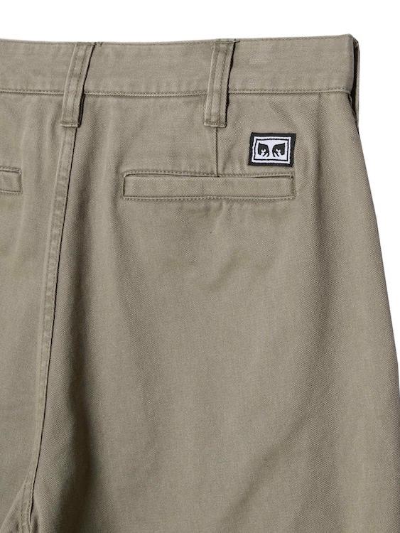 OBEY BIGWIG GIANT CHINO PANT SMOKEY OLIVE FADED WASH