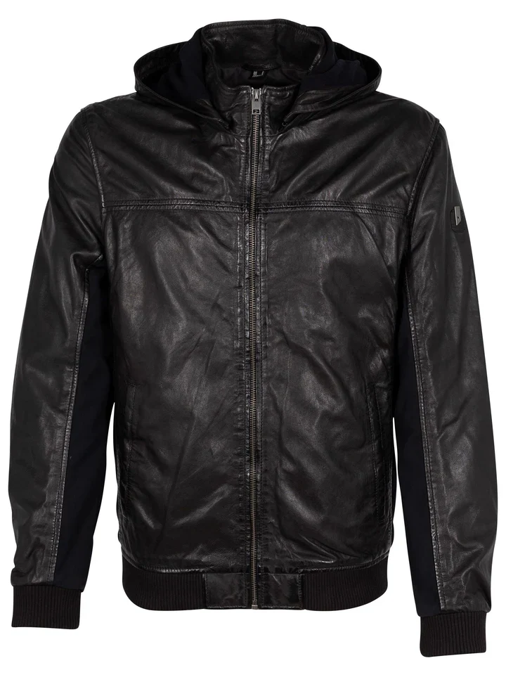 MAURITIUS SALERNO LEATHER HOOD BLACK 