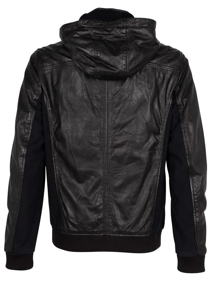 MAURITIUS SALERNO LEATHER HOOD BLACK 