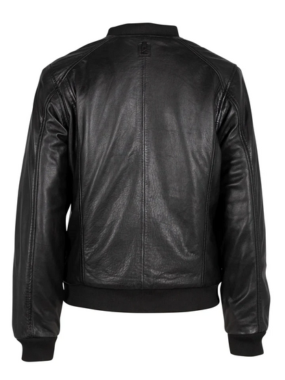 MAURITIUS DILAY REVERSIBLE LEATHER JACKET BLACK