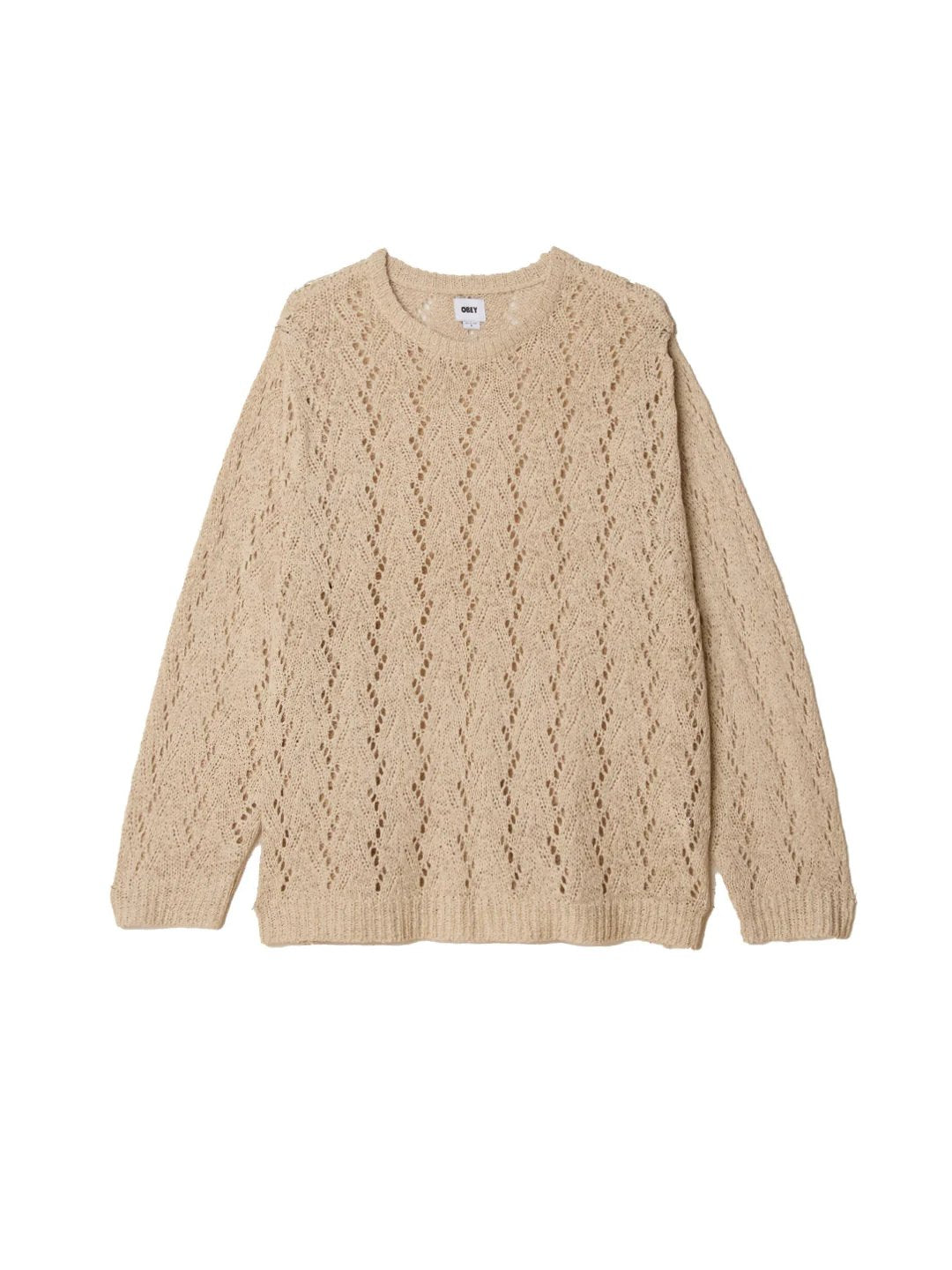 OBEY SHIMODA TAPE YARN SWEATER NATURAL 