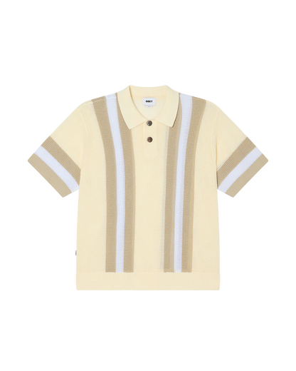 OBEY SETH POLO SWEATER UNBLEACHED MULTI 
