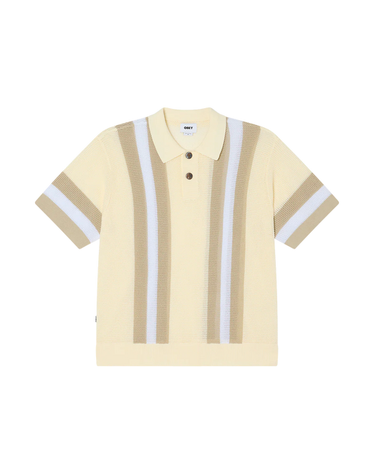 OBEY SETH POLO SWEATER UNBLEACHED MULTI 