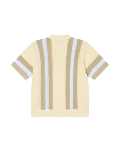 OBEY SETH POLO SWEATER UNBLEACHED MULTI 