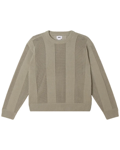OBEY CROCHET SWEATER LONDON FOG 