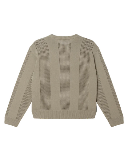 OBEY CROCHET SWEATER LONDON FOG