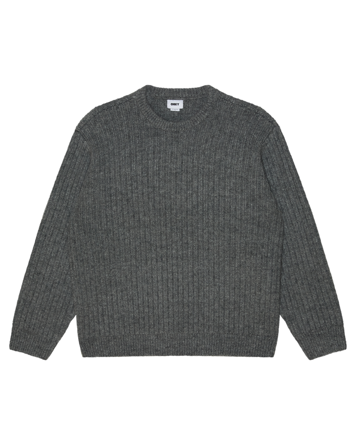 OBEY DREX SWEATER HEATHER CHARCOAL 