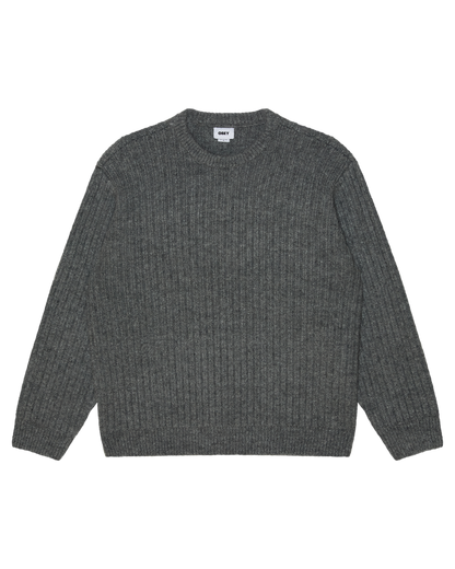 OBEY DREX SWEATER HEATHER CHARCOAL 