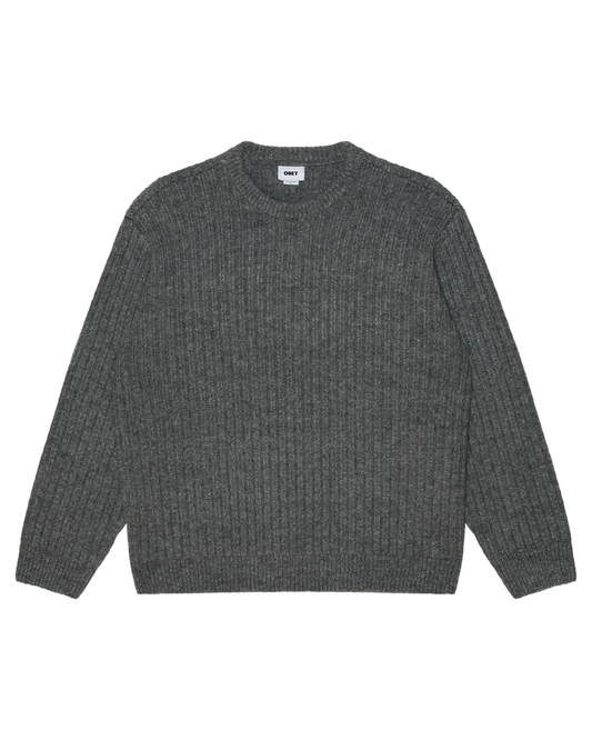OBEY DREX SWEATER HEATHER CHARCOAL 
