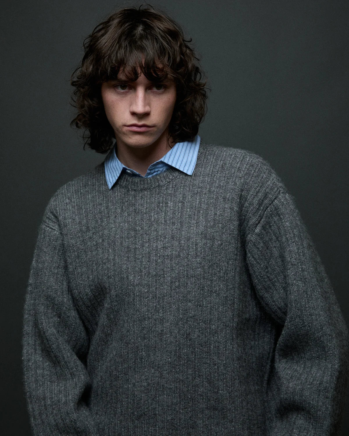 OBEY DREX SWEATER HEATHER CHARCOAL