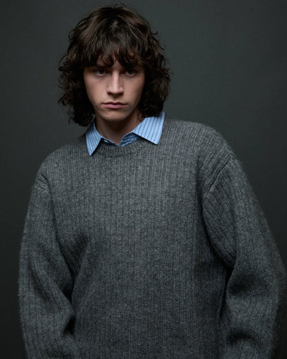 OBEY DREX SWEATER HEATHER CHARCOAL