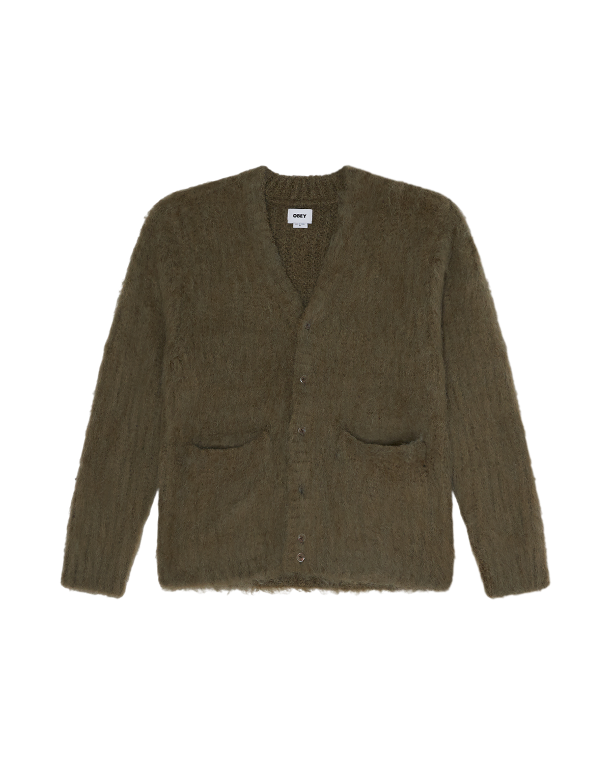 OBEY PATRON CARDIGAN TEA LEAF 