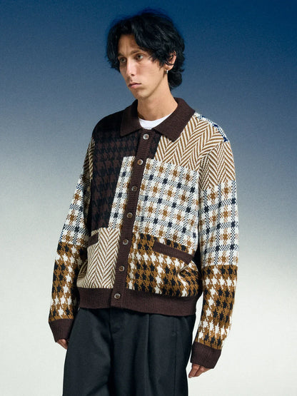 OBEY PATCHWORK CARDIGAN 