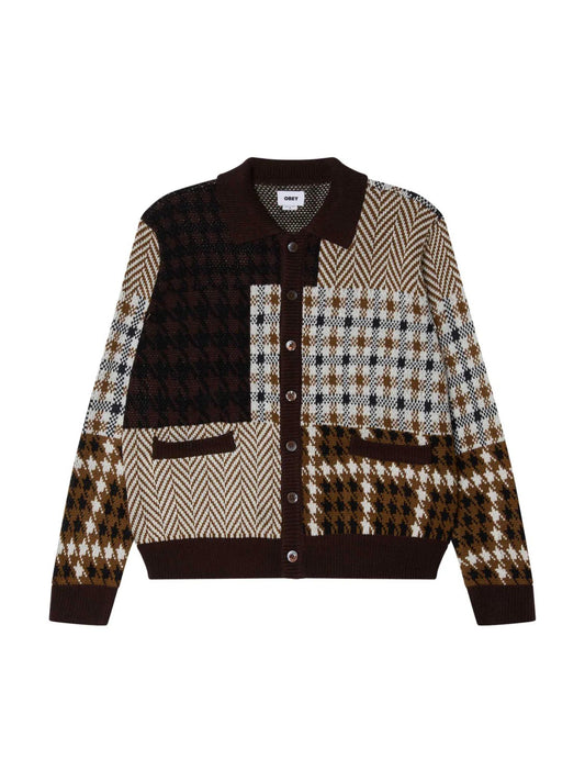 OBEY PATCHWORK CARDIGAN 