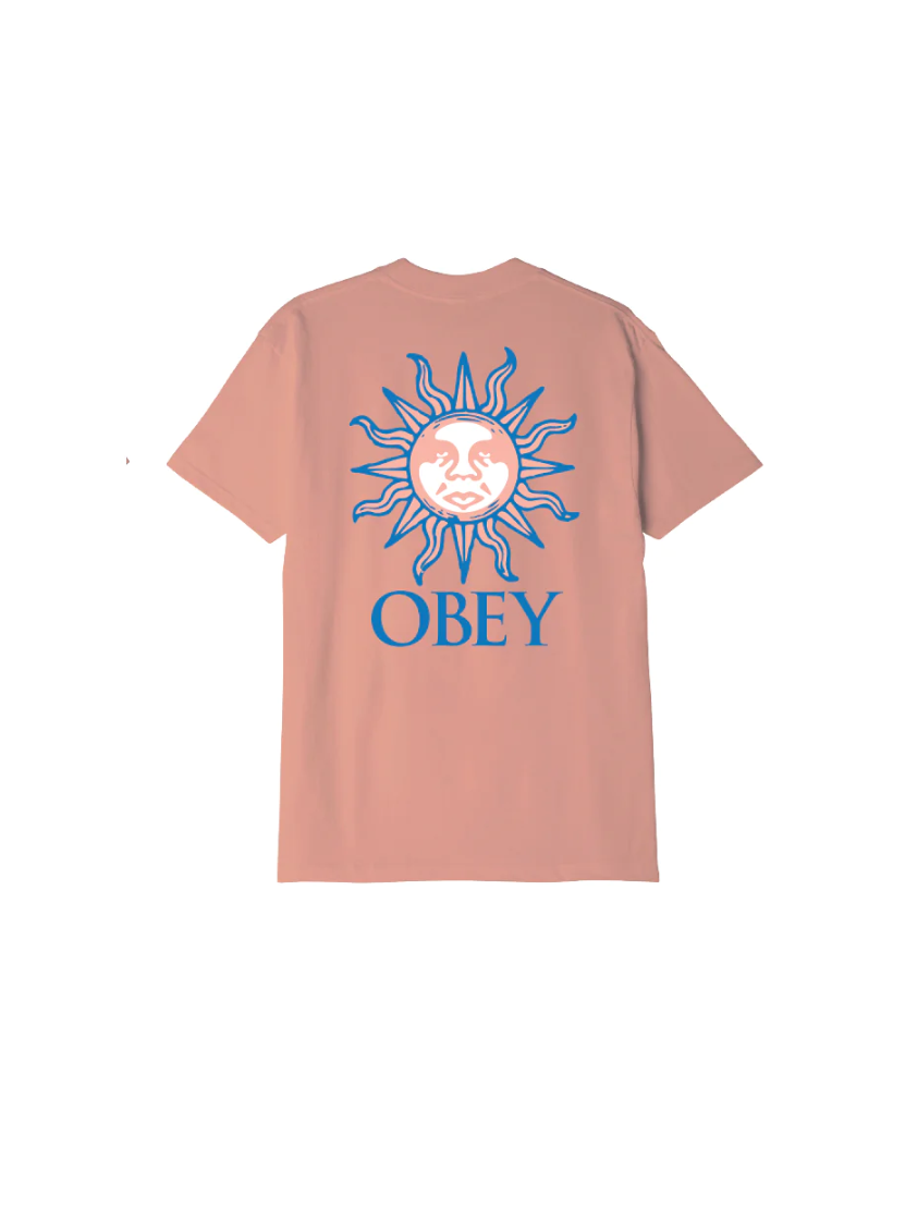 OBEY SUN STAR TEE PIGMENT SUNSET CORAL