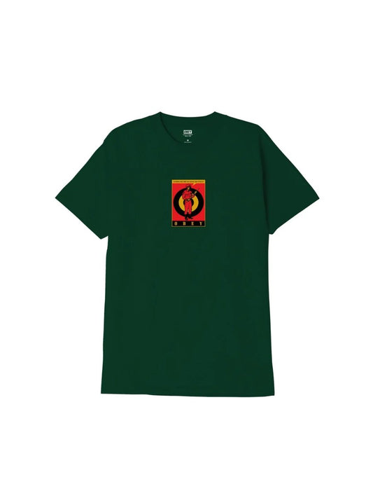 OBEY RIOT COP TEE FOREST GREEN